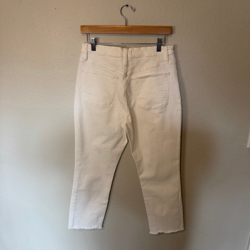 Madewell The High-Rise Slim Crop Boyjean White Size 27 - Picture 4 of 6